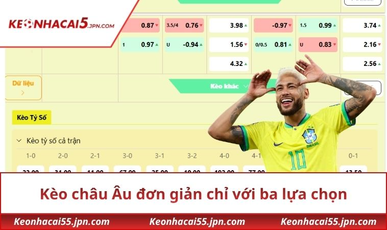 Kèo châu Âu đơn giản chỉ với ba lựa chọn