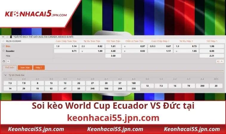 Soi kèo World Cup Ecuador VS Đức tại keonhacai55.jpn.com