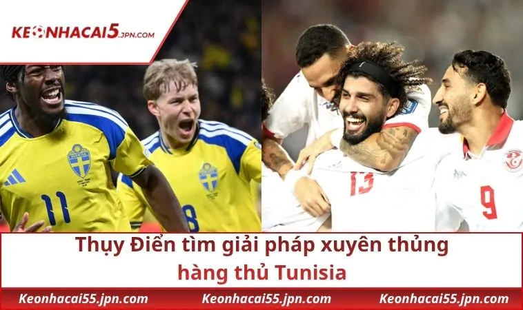Thụy Điển tìm giải pháp xuyên thủng hàng thủ Tunisia